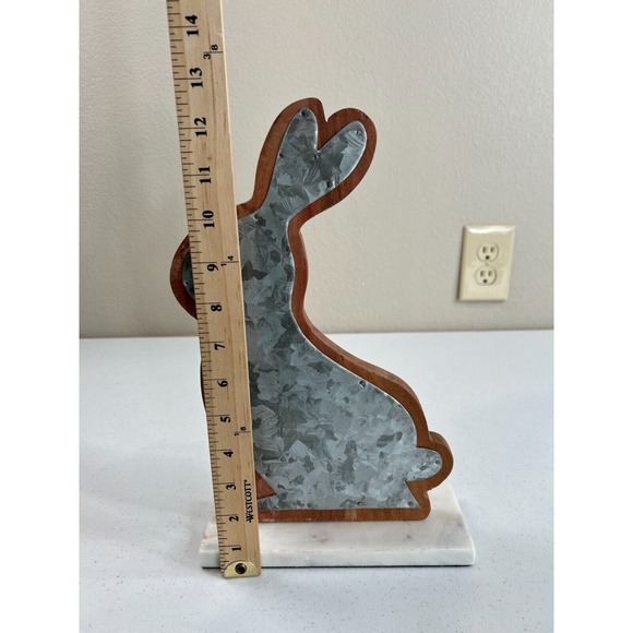 Home Decorative Blue Cut-Out Wooden Tabletop Bunny Rabbit Figurine‎ - Picture 8 of 10